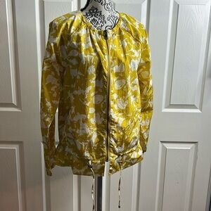 Sabie Floral Leaf Drawstring Waist Jacket M